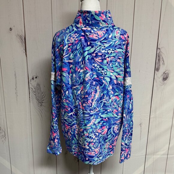 Lilly Pulitzer Jonah Popover – Royal Purple Party Wave – Size Large – EUC - Picture 3 of 12